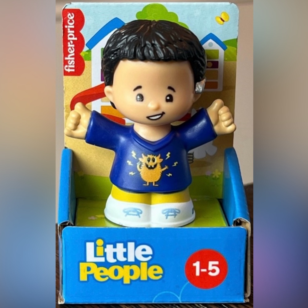 NEW Little People Cochlear Implant Blue Monster Shirt Boy Fisher-Price